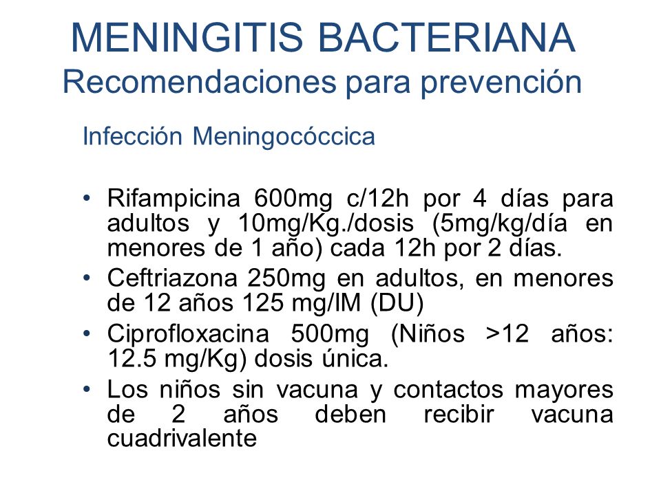 Vacuna para meningitis bacteriana